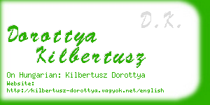 dorottya kilbertusz business card